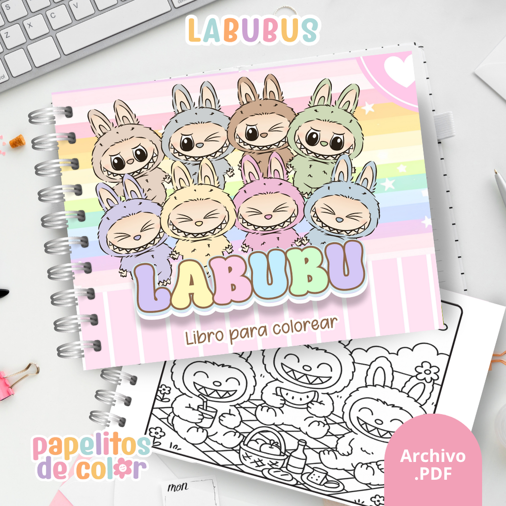 🎨 Libro para Pintar Labubus Vol.2 ✨