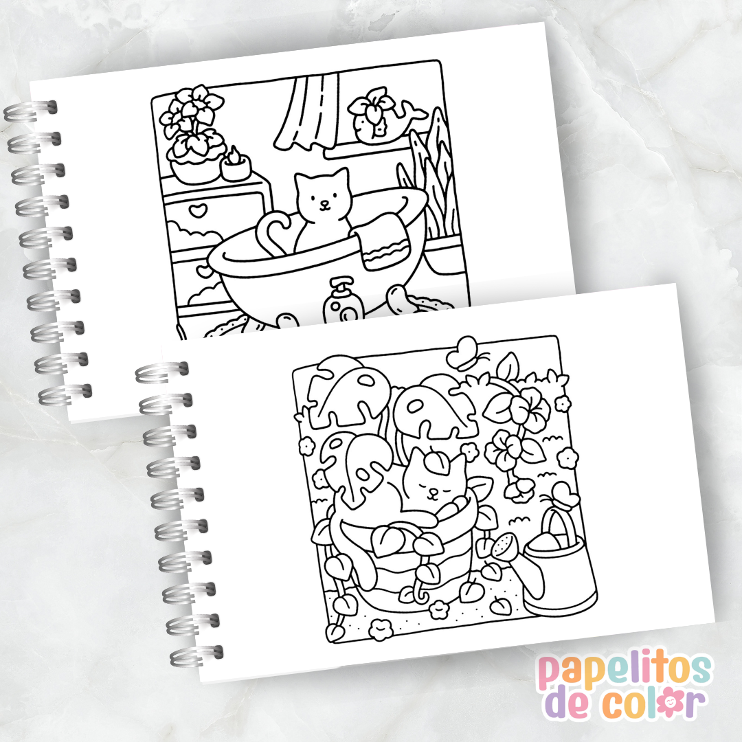 🐱 Libro para Pintar Cat Moments 🎨✨