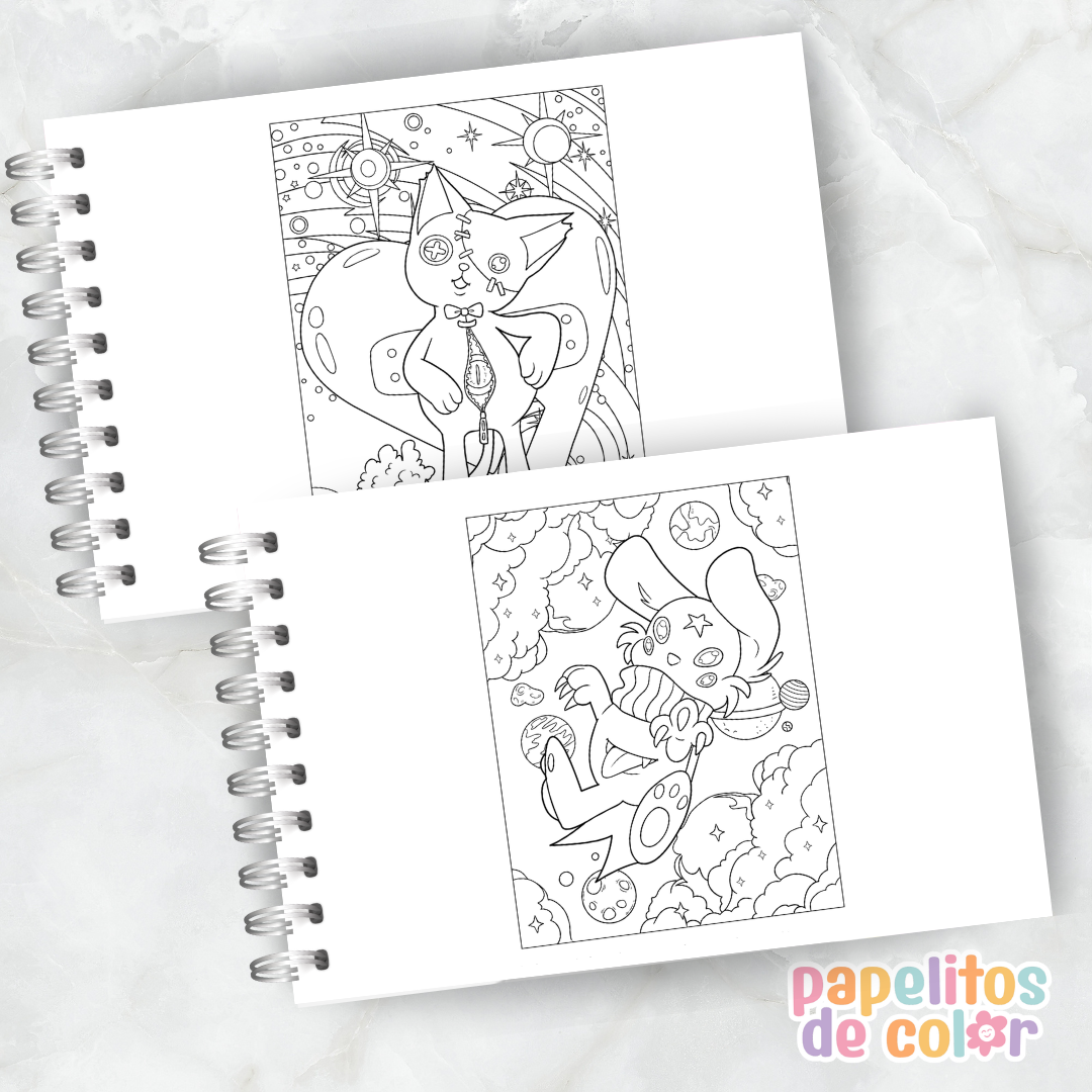 🖤✨ Cuaderno para pintar Adorable Goth ✨🎨