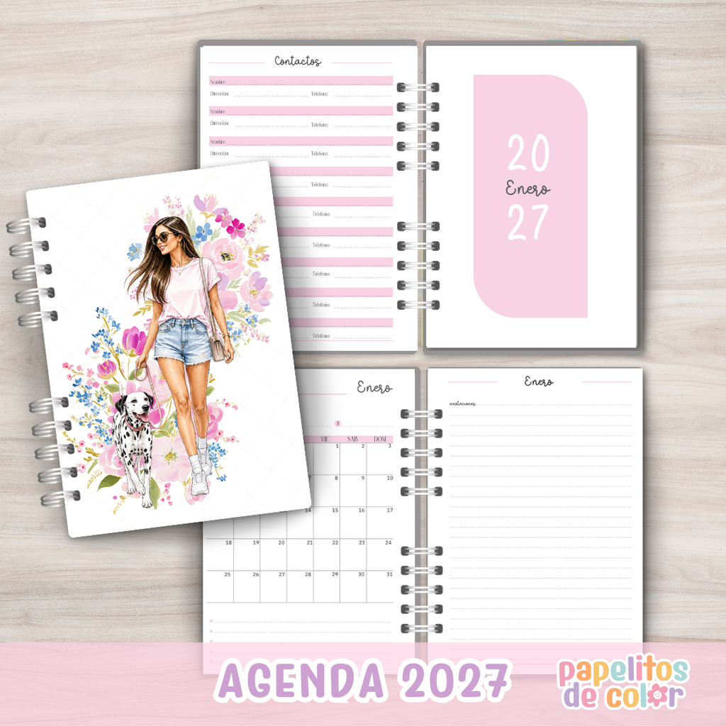 🌸 Agenda Armonía - 2 Días por pagina 2027✨