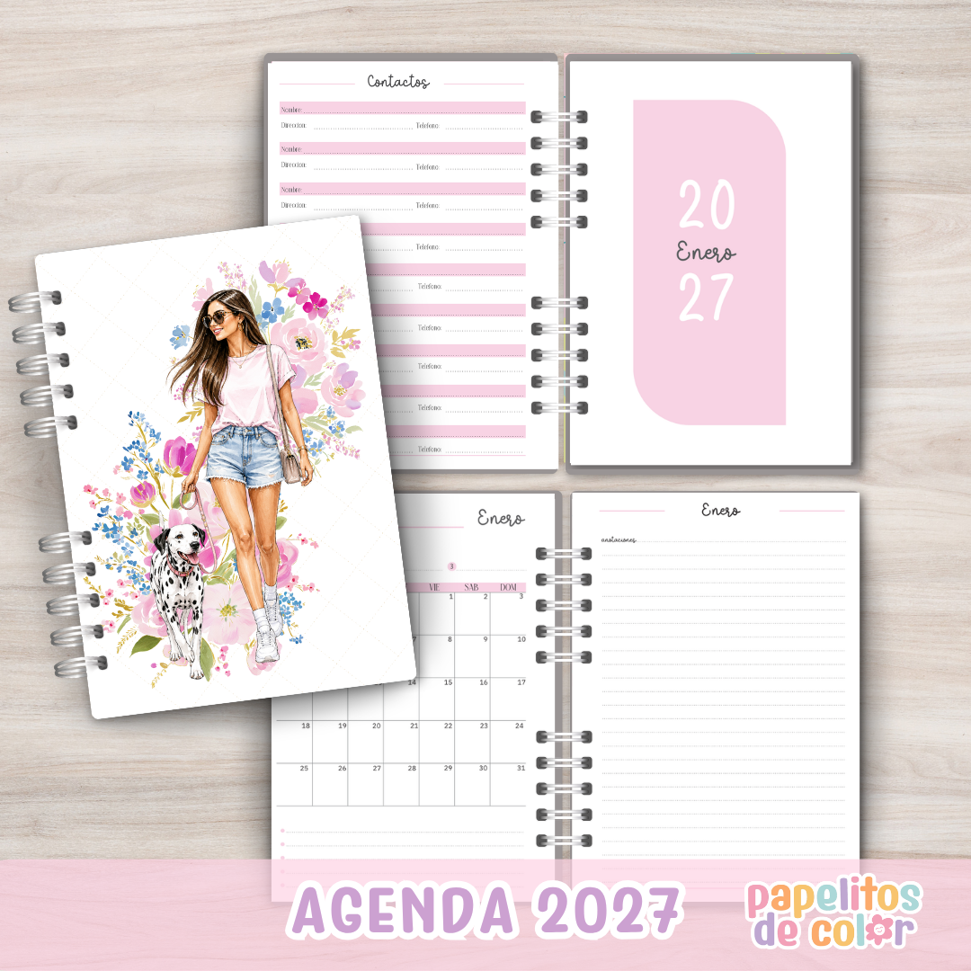 🌸 Agenda Armonía - 2 Días por pagina 2027✨