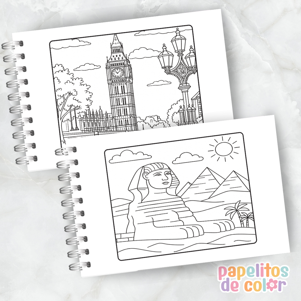🌄 Libro para pintar Paisajes 🌄