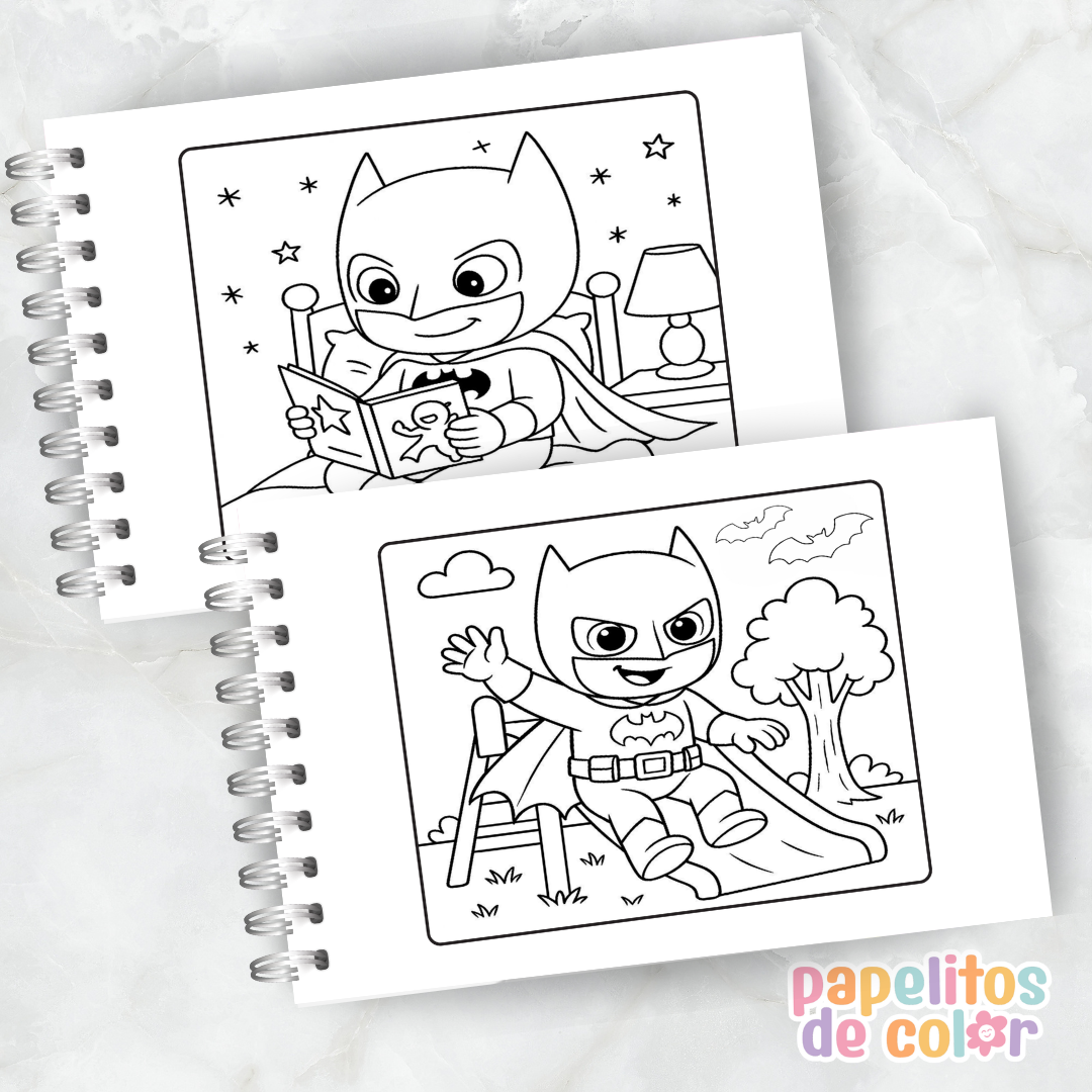 🖤🦇 Libro para pintar Batman 🦇🖤
