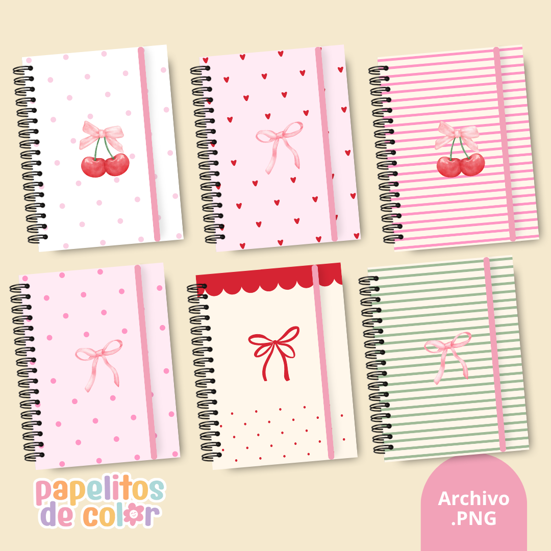 🍒📒 Pack de 22 Portadas  – Kit 29 ✨💖