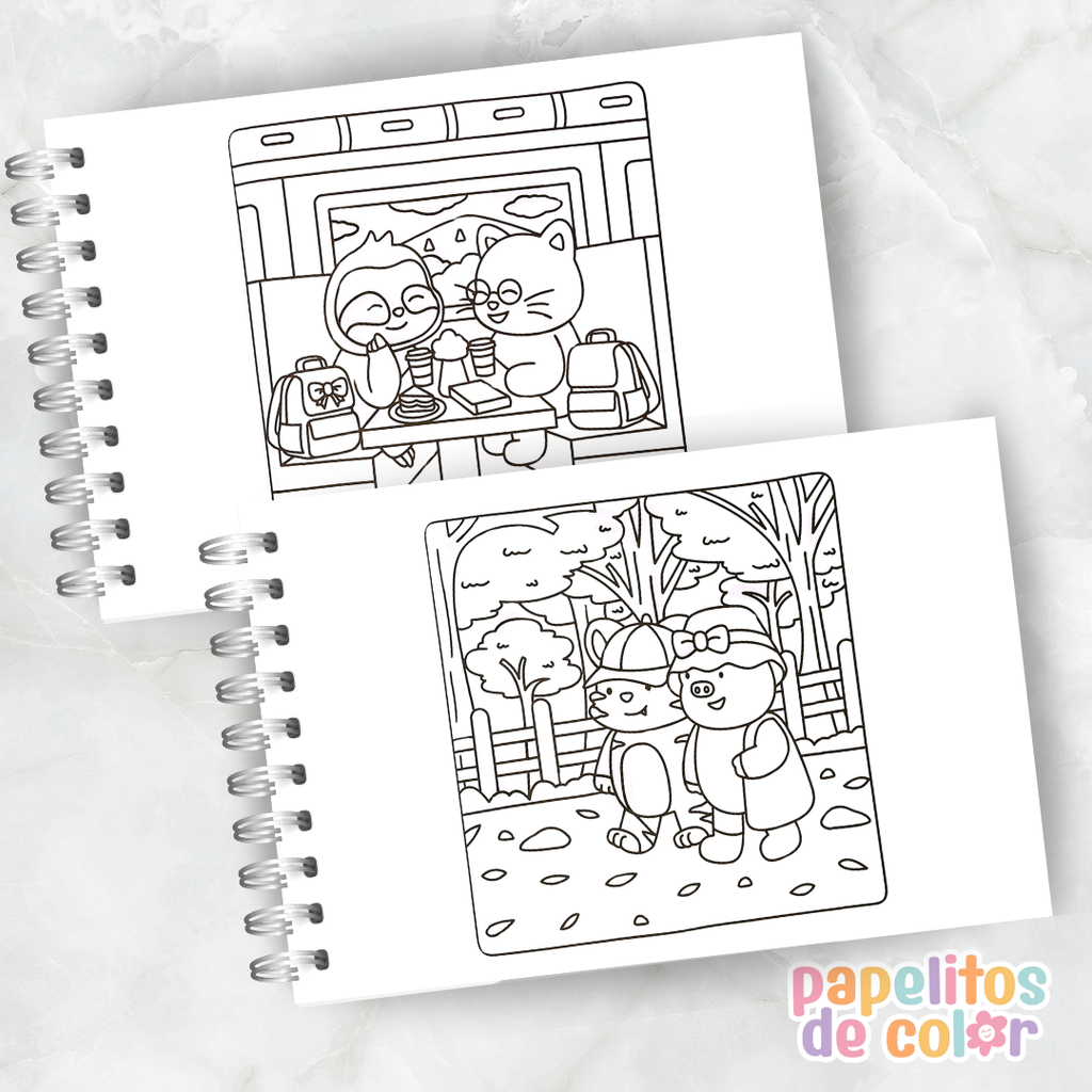 🤎🎨Libro para pintar Comfy Moments ☕🛋️✨