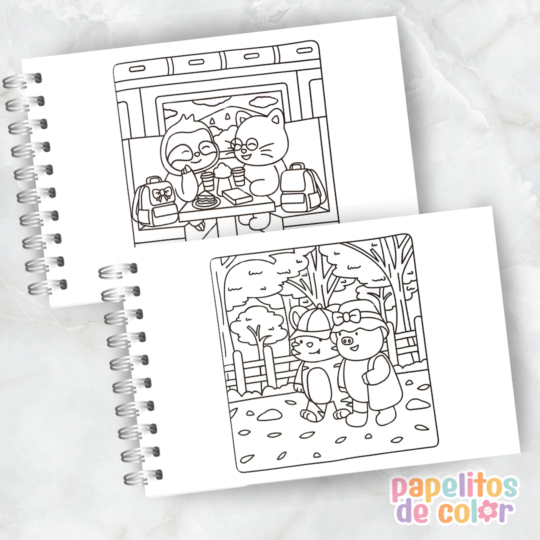 🤎🎨Libro para pintar Comfy Moments ☕🛋️✨
