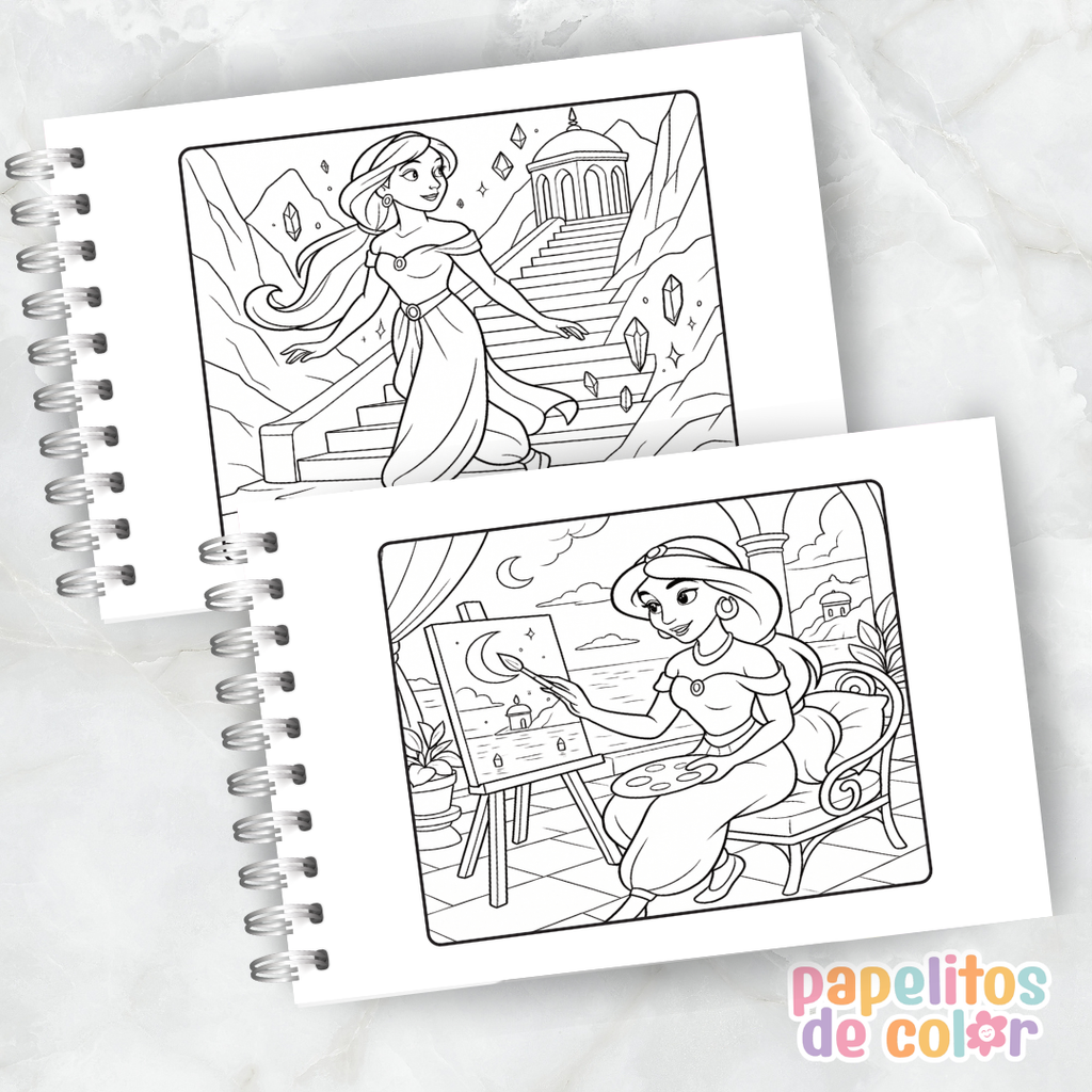 🕌 Libro para pintar Jazmín 🕌