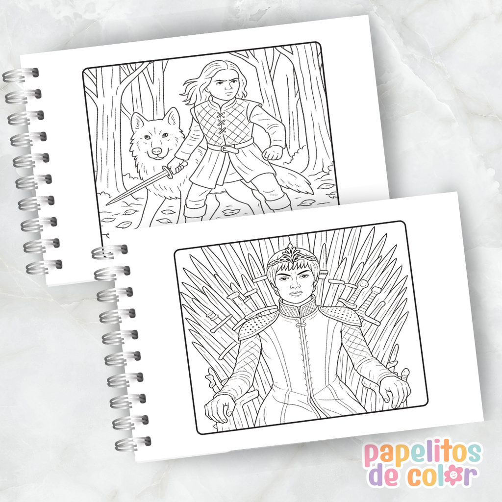 🐉 Libro para pintar Game of Thrones 🐉