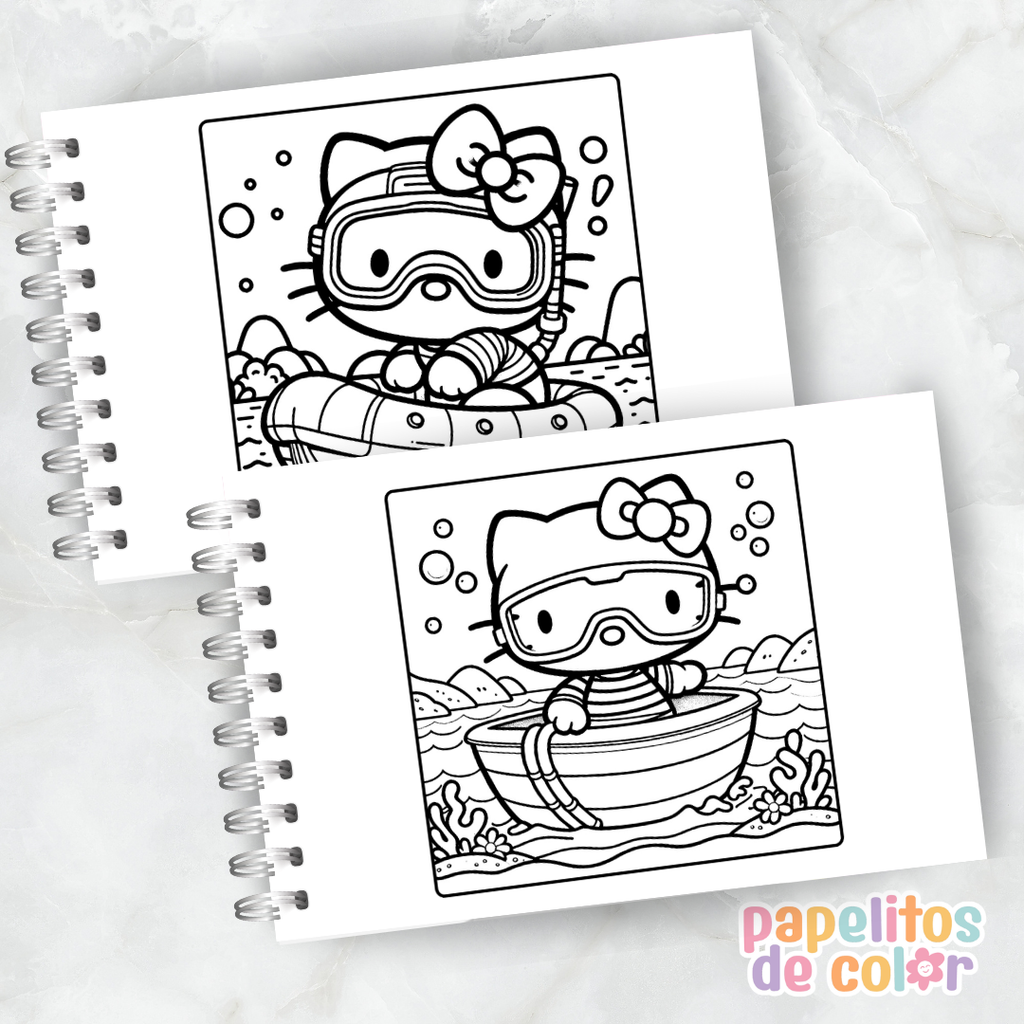 💖Libro para pintar Hello Kitty Vol. 2 🎀🐱✨