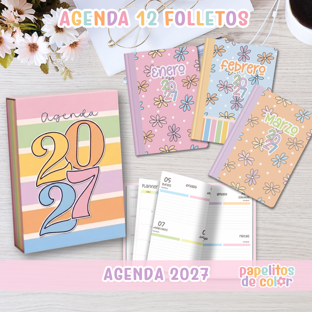 💫Agenda Charletas - Estilo Folleto 2027🗓️