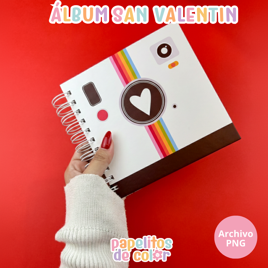 💕📸 Álbum para Polaroids – San Valentín