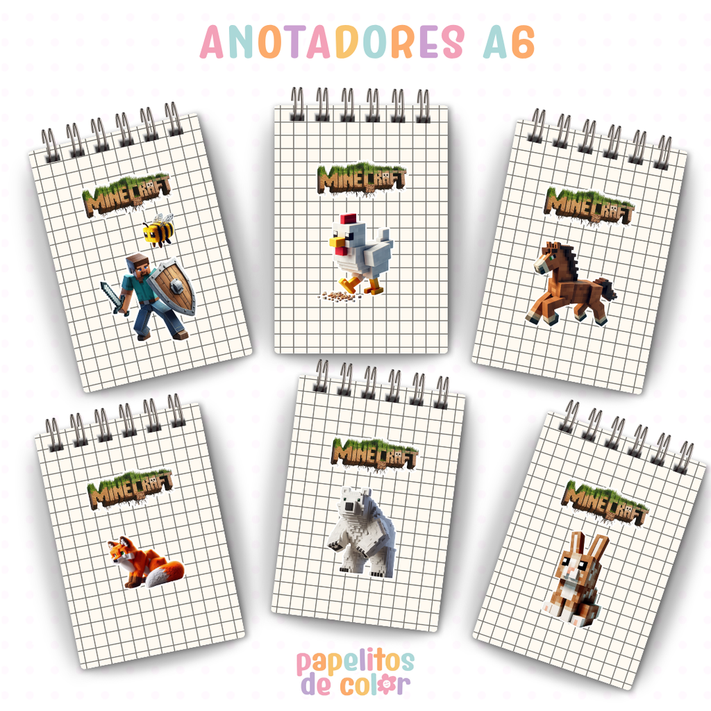 📘✨ Cuadernos y anotadores Minecraft Vol.1 ✨📘