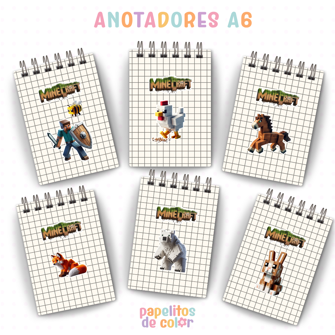 📘✨ Cuadernos y anotadores Minecraft Vol.1 ✨📘