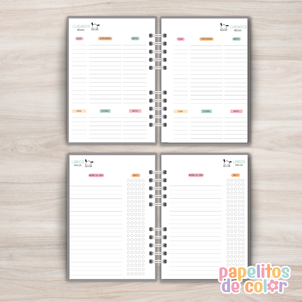 📔 Agenda Pochaco 2027 – 2 Días por Página ✨