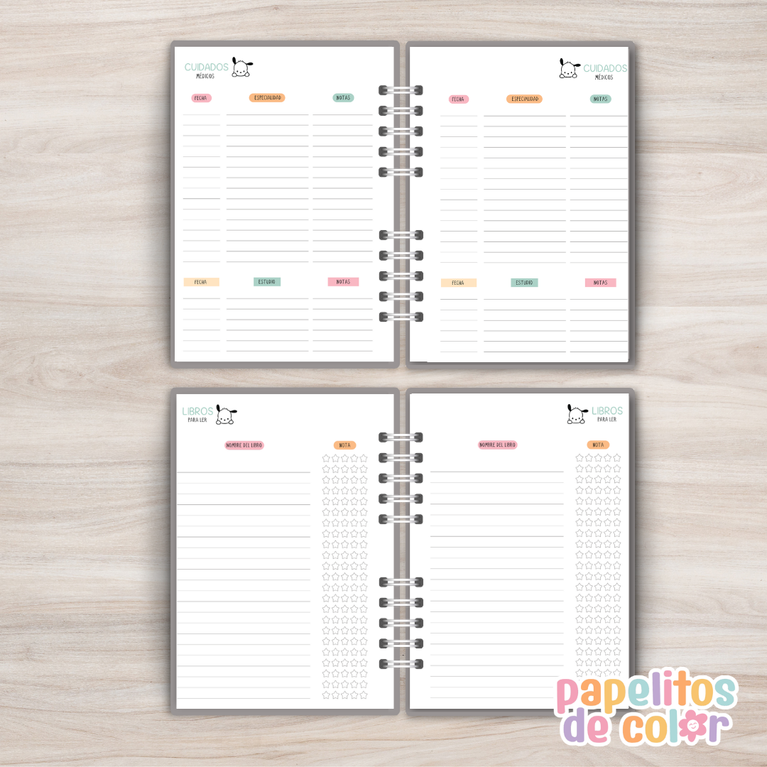 📔 Agenda Pochaco 2027 – 2 Días por Página ✨