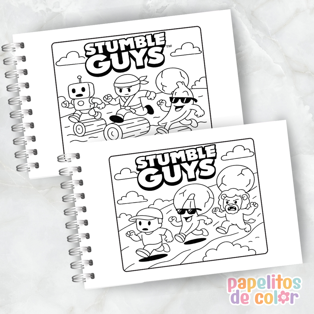 🟡🎮 Libro para pintar Stumble Guys 🎮🟡