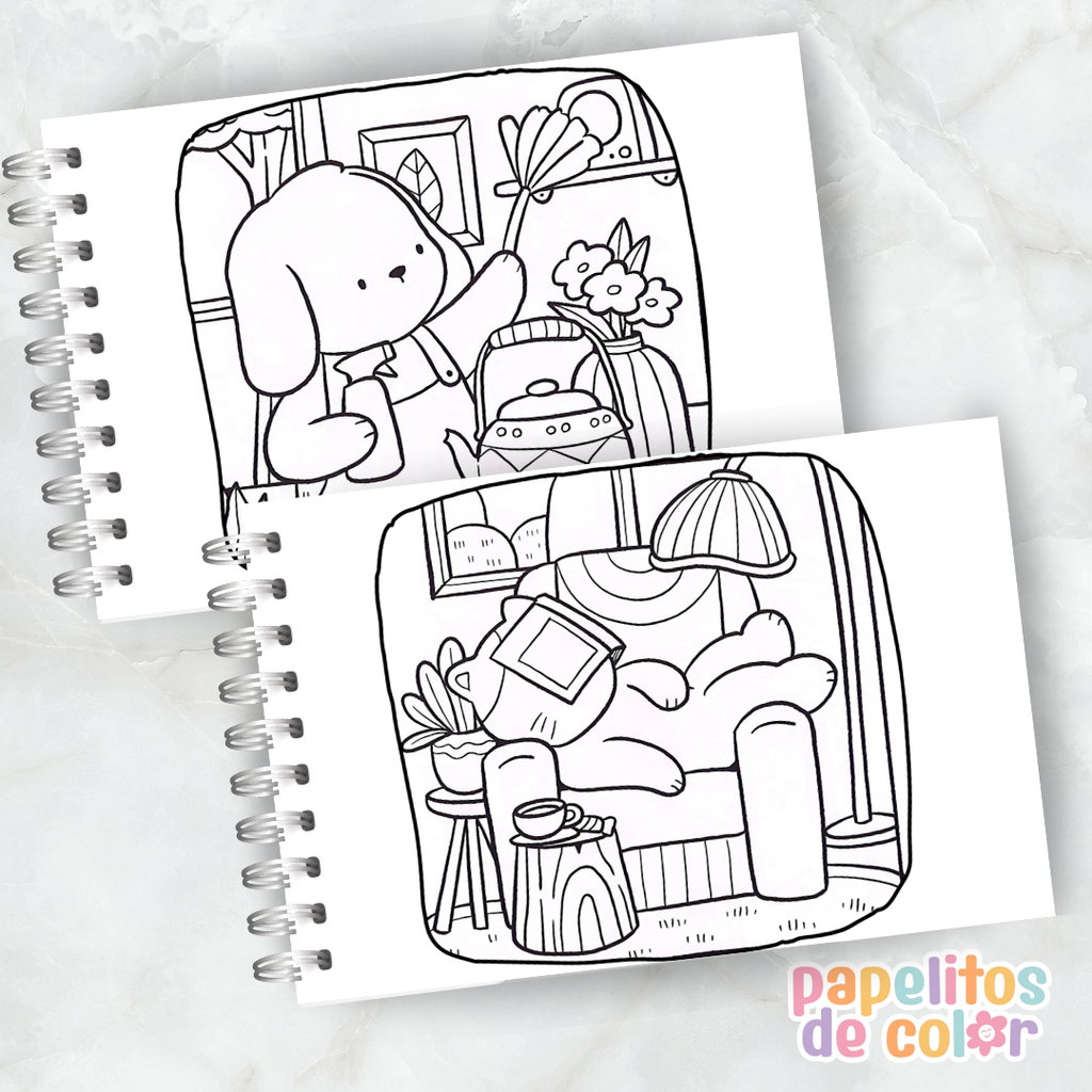 🐶 Libro para Pintar Adorable Friends 🎨✨