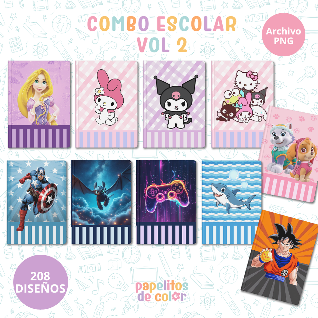 📚Escolar Vol. 2 – Cuadernos Abrochaditos💼