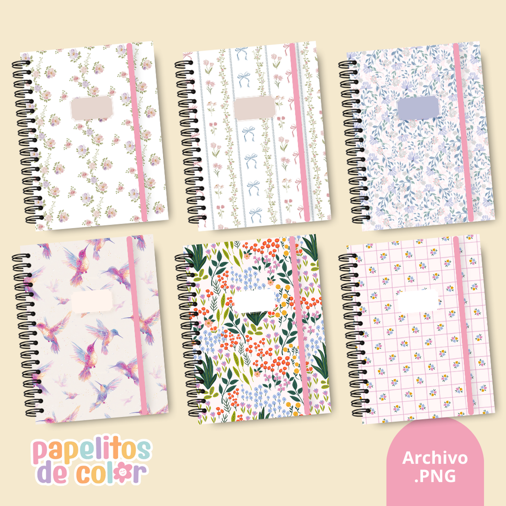 🌷Pack 29 Portadas Agendas – Kit 20✨