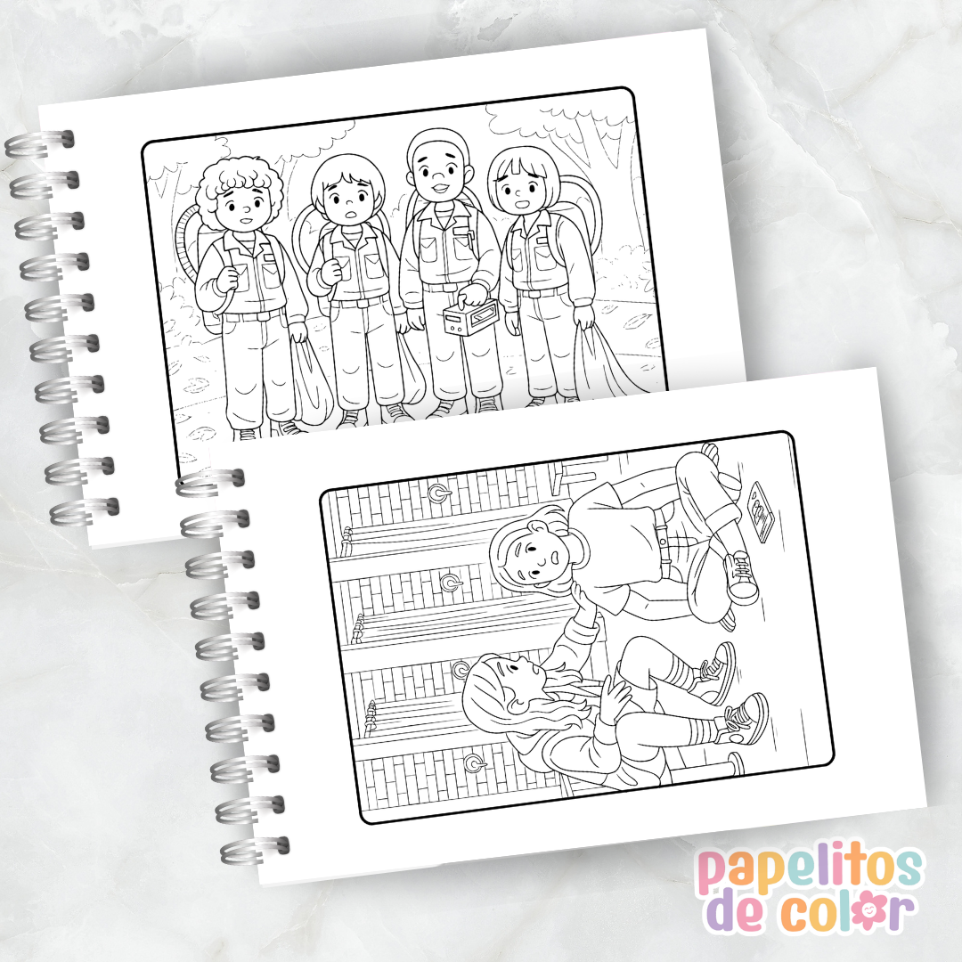 🎬🖍️ Libro para Pintar Stranger Thinks ✨📚