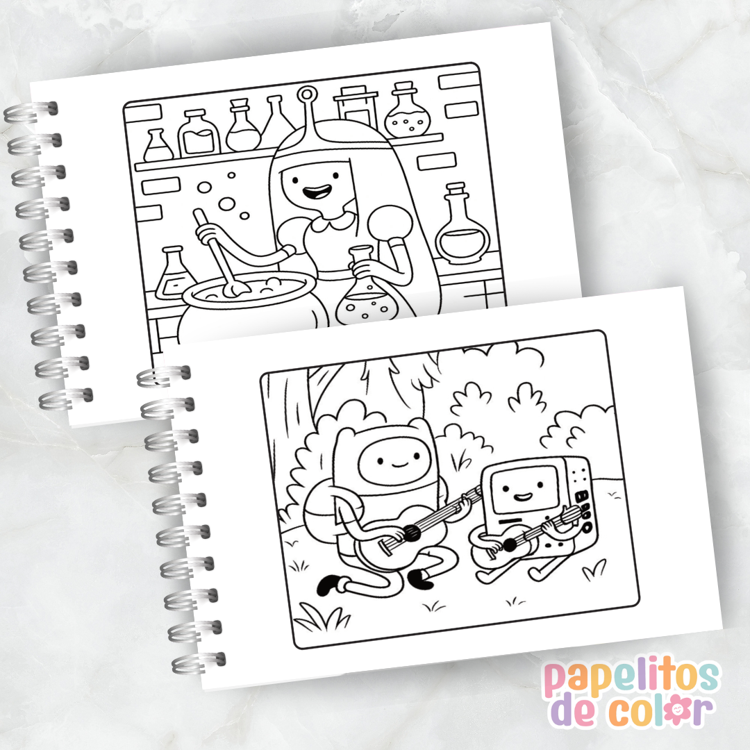 🌈 Libro para pintar Hora de Aventuras 🌈