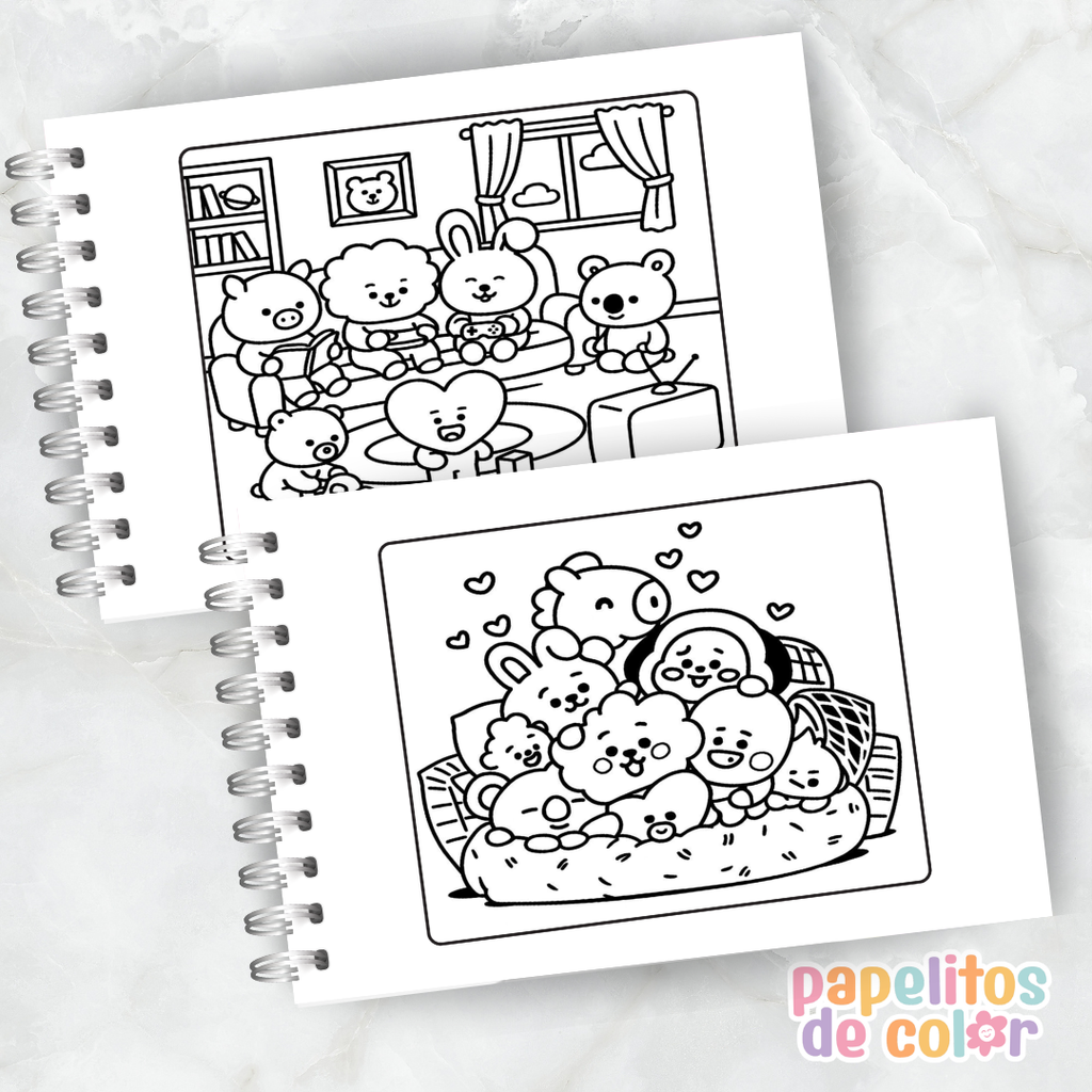💜🌟 Libro para pintar BT21 🌟💜