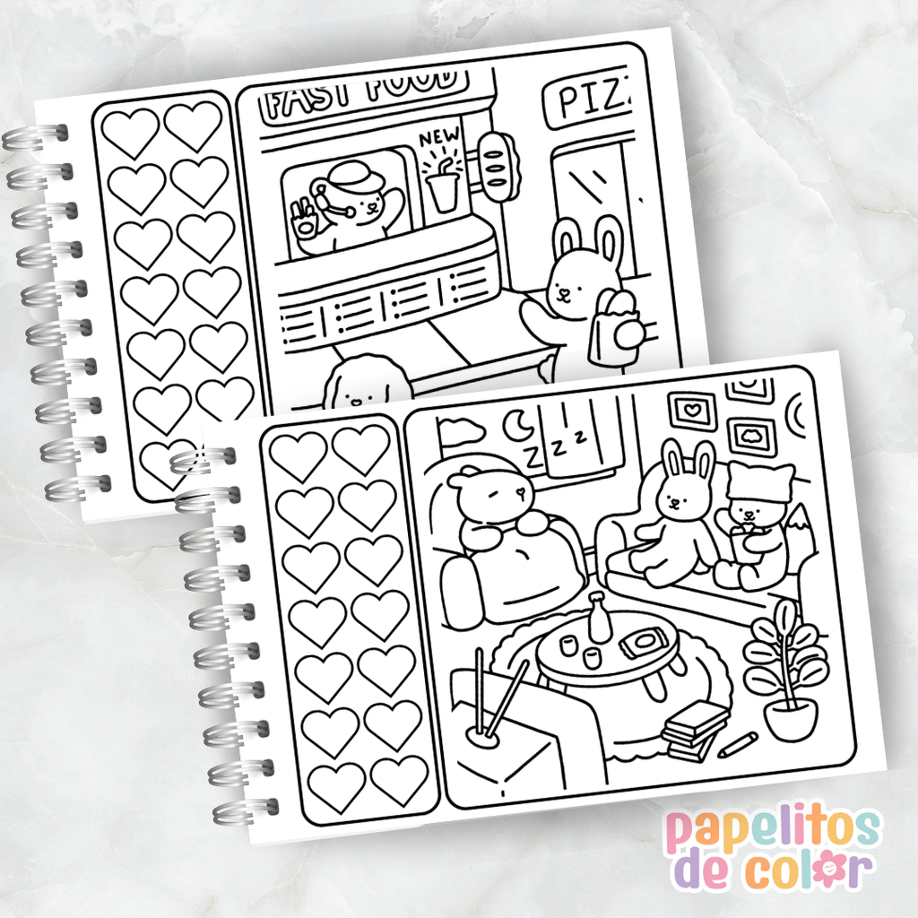 🎨 Libro para Pintar – My Fuzzy Buddies