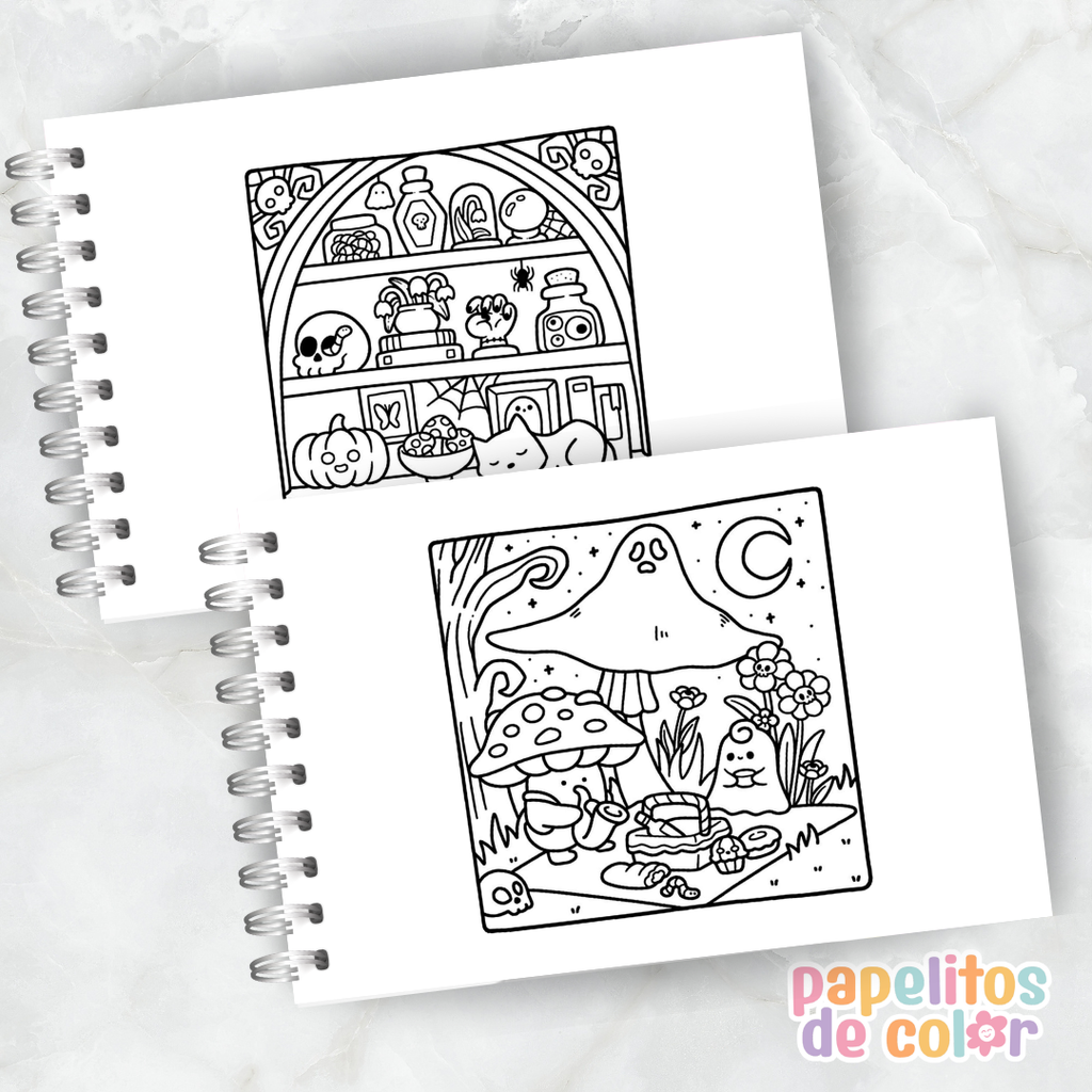 👻✨ Cuaderno para pintar Spookie Cute ✨🎨