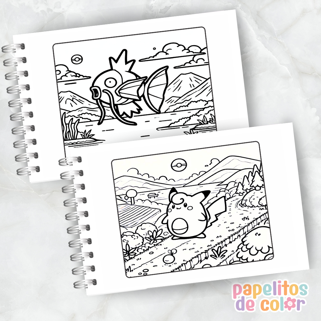 🧡✨Libro para pintar Pokémon ⚡🎨