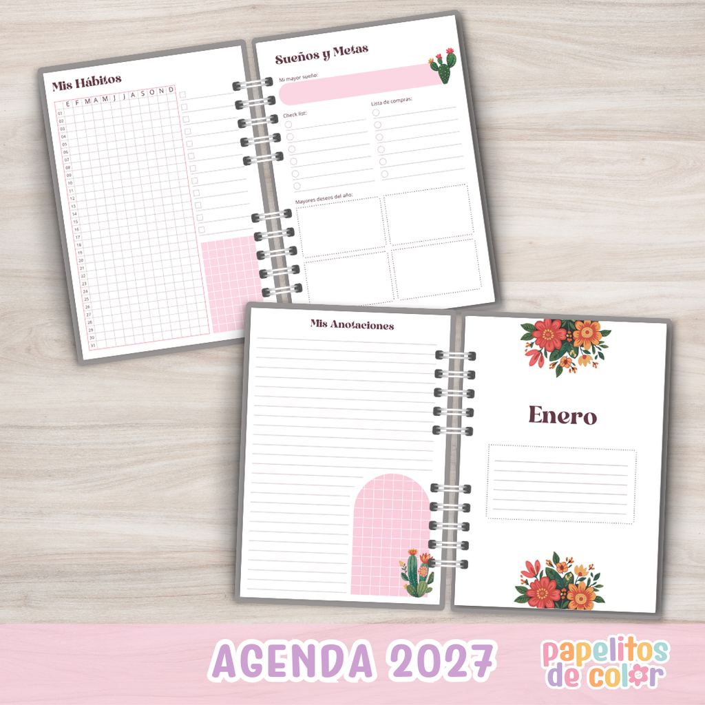 🌺📖 Agenda Frida 2027 ✨🖊️