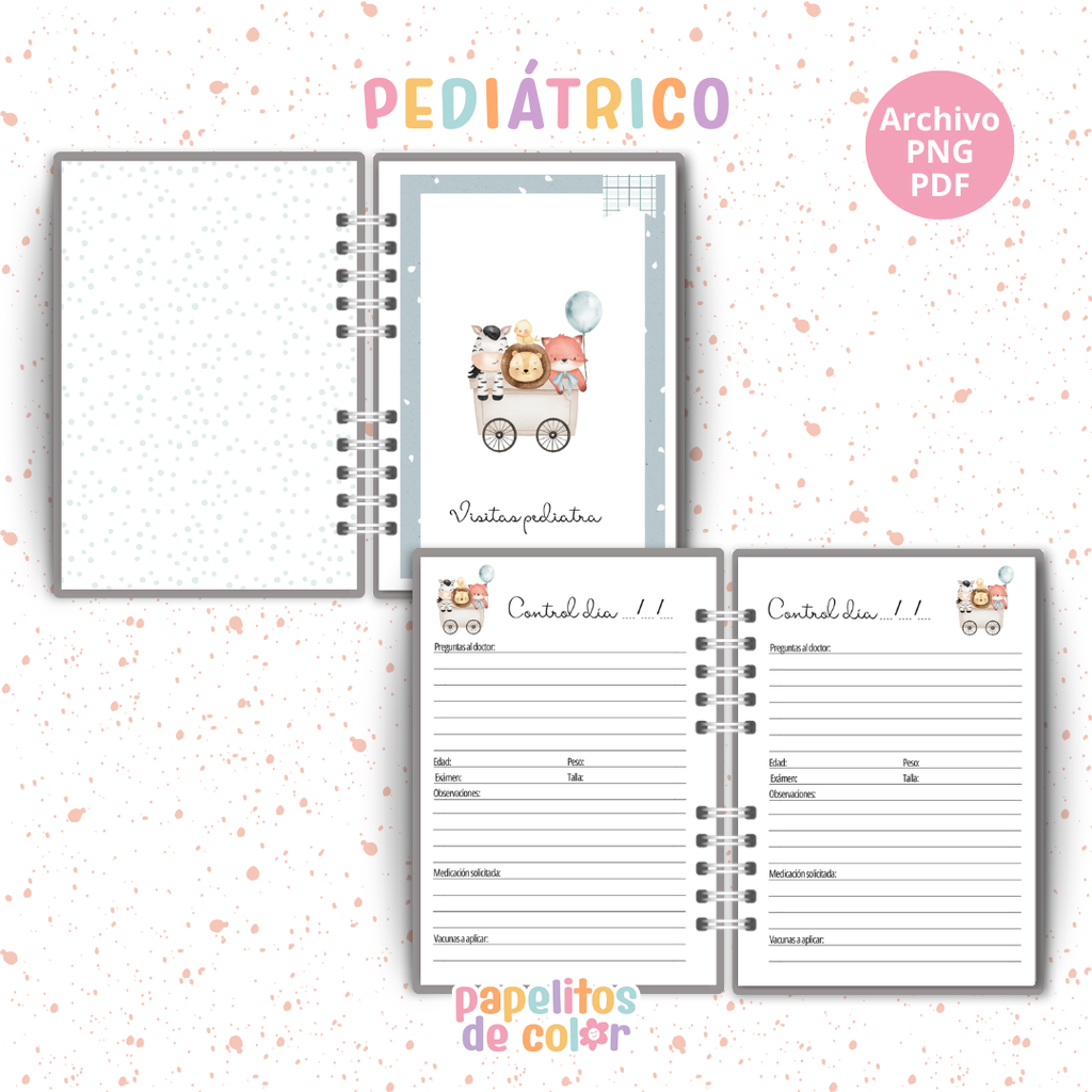 🦁🦓 Cuaderno Pediátrico - Amigos de Ben🦊