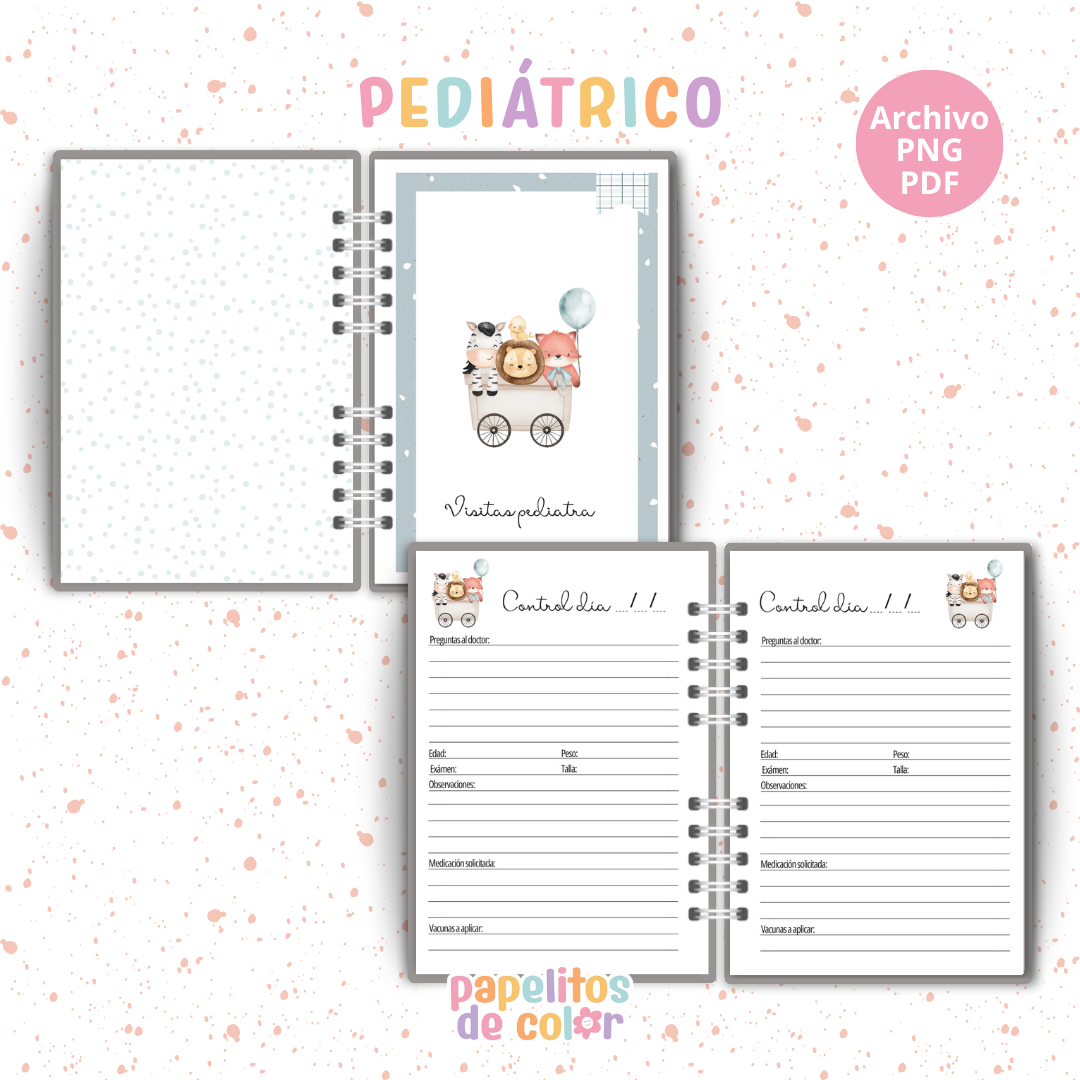 🦁🦓 Cuaderno Pediátrico - Amigos de Ben🦊
