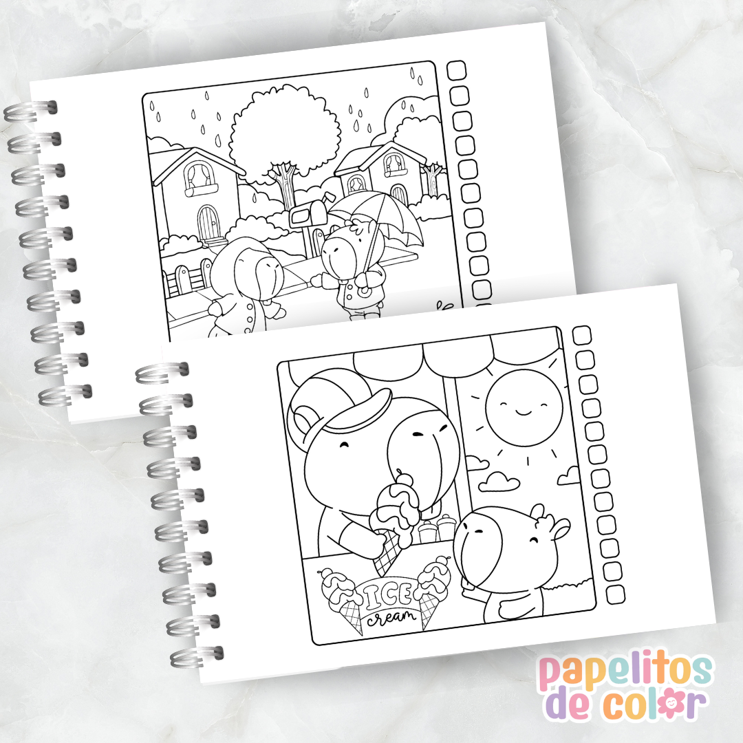 🦫 Cuaderno para Pintar Happy Capibaras✨