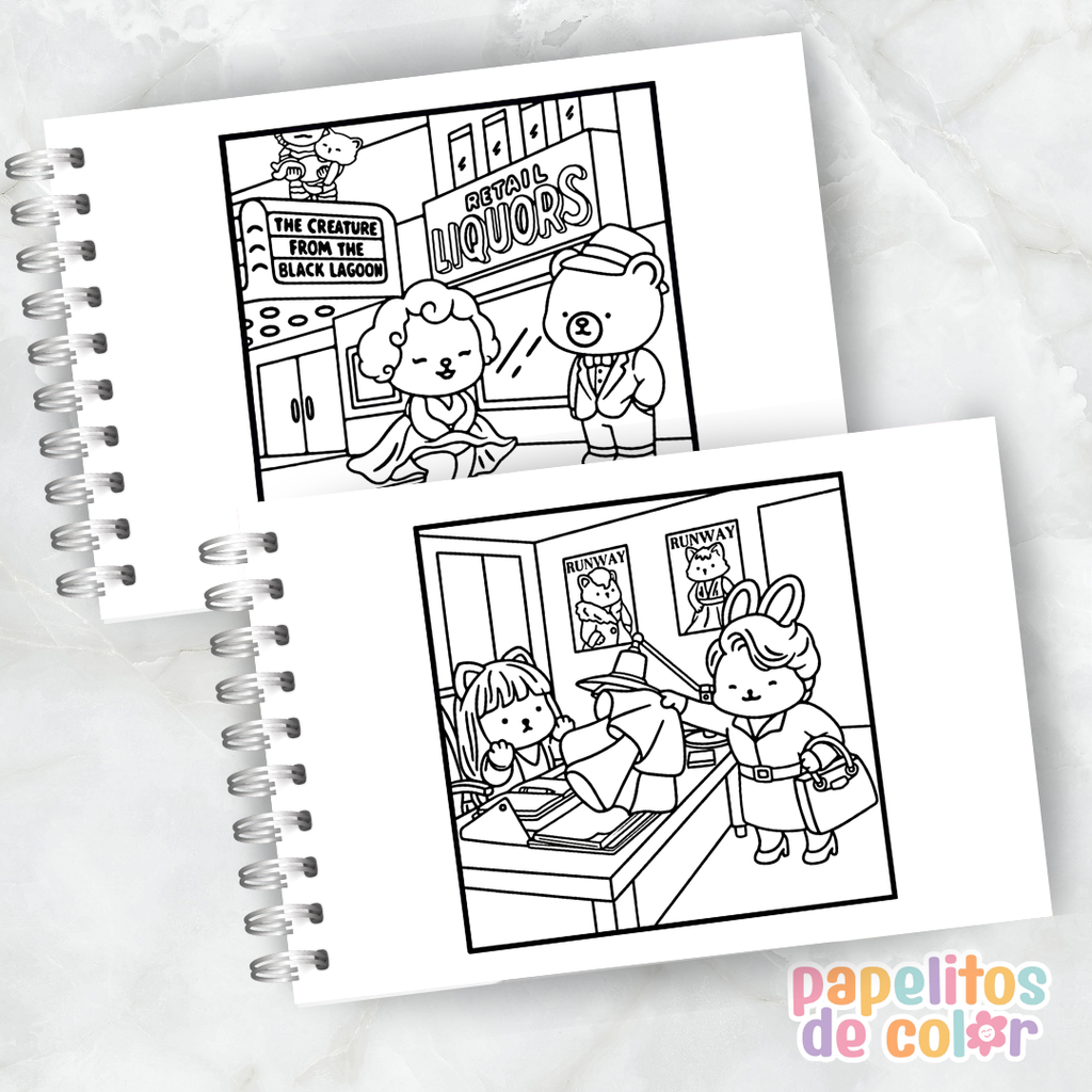 🎬🍿 Libro para Pintar Cozy Blockbusters 2 ✨🎨