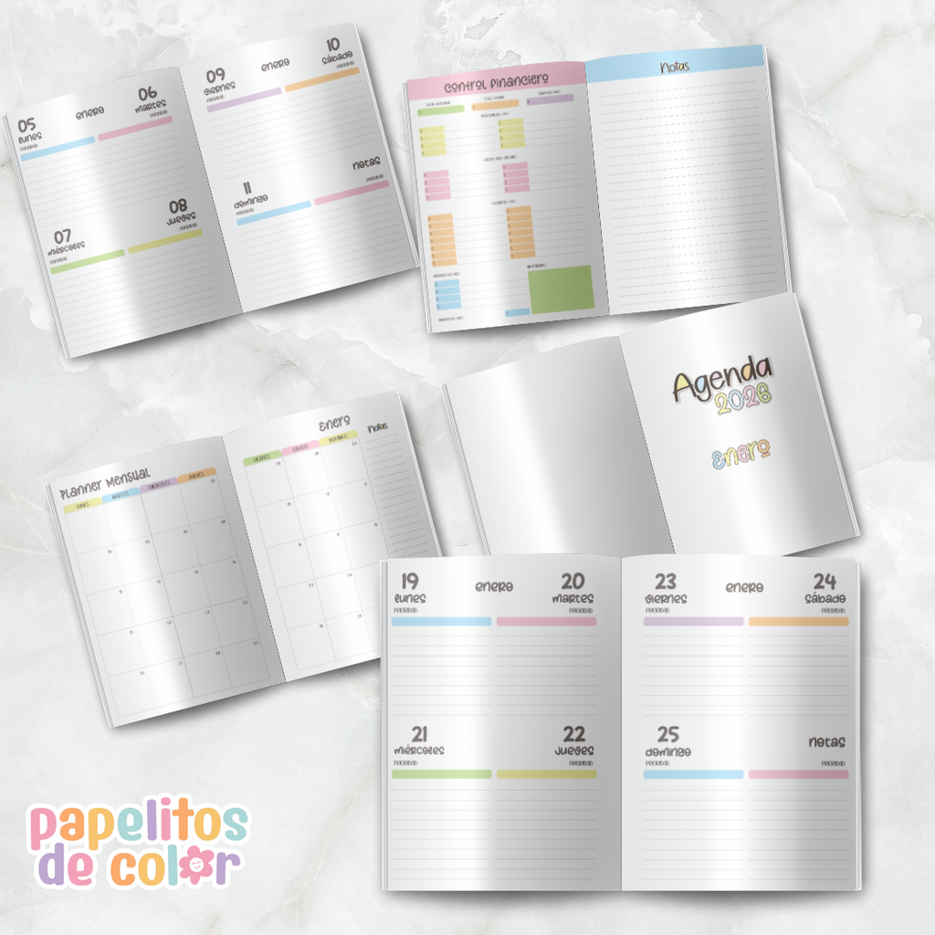 💫Agenda Charletas - Estilo Folleto 🗓️