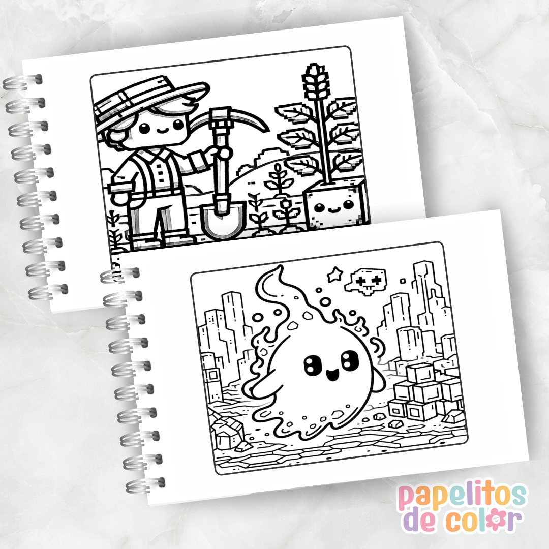 ⛏️🟩 Cuaderno para pintar Minecraft 🟩🎨