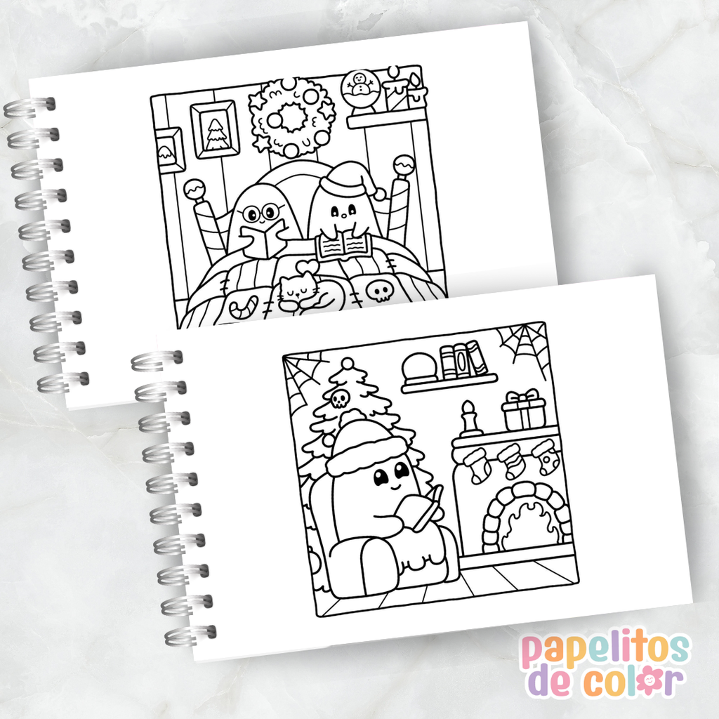 🎄👻 Cuaderno para pintar Spooky Xmas ✨🎨