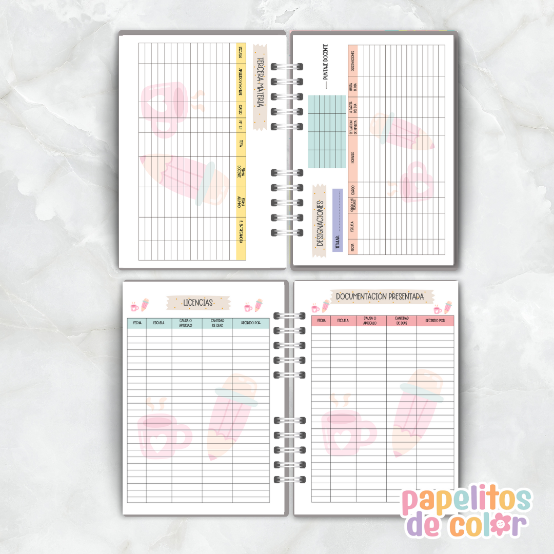 Agenda Docente 2026 ✏️📚✨