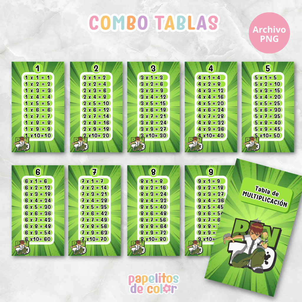 📚✨ Tablas para Multiplicar – Vol. 7 ✨📚