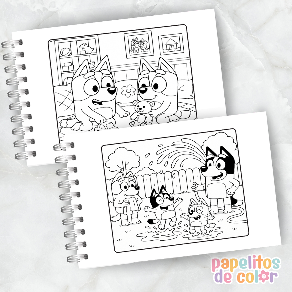 💙✨ Libro para pintar Bluey ✨💙