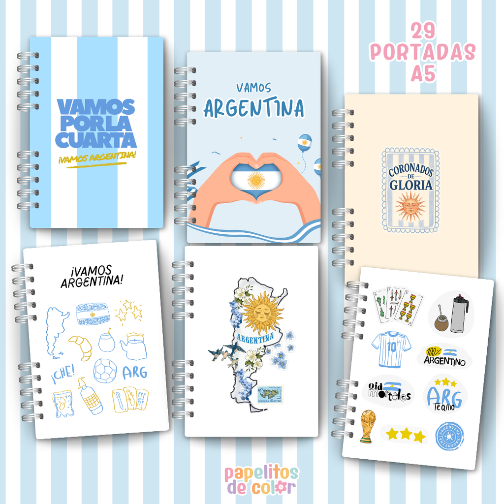 🇦🇷 Kit Cuadernos  - Vamos Argentina ⚽📚