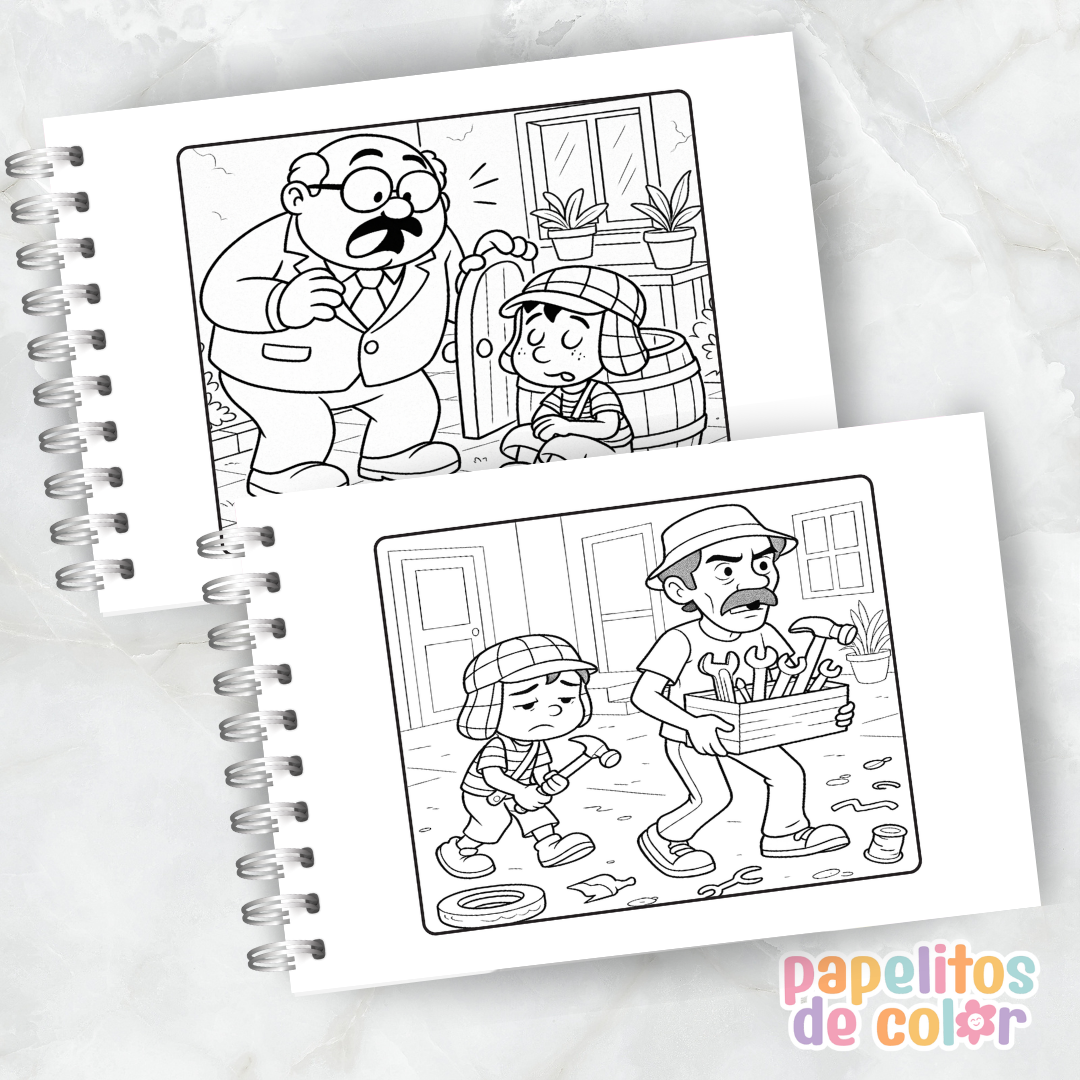 🎨 Libro para Pintar de El Chavo del 8 🏠💛✨