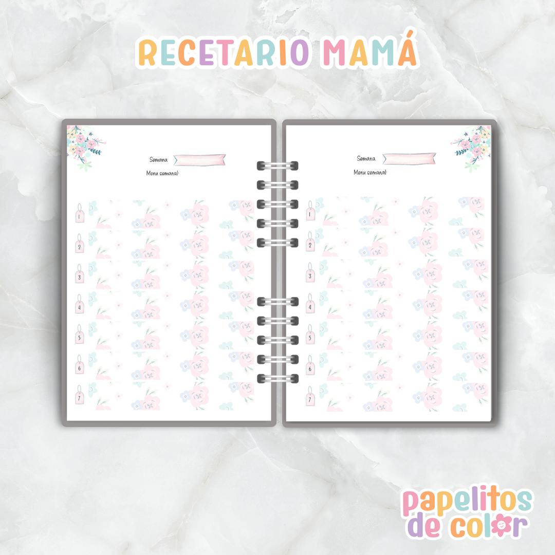 Recetario & Planificador de comidas - Mamá💖🍳