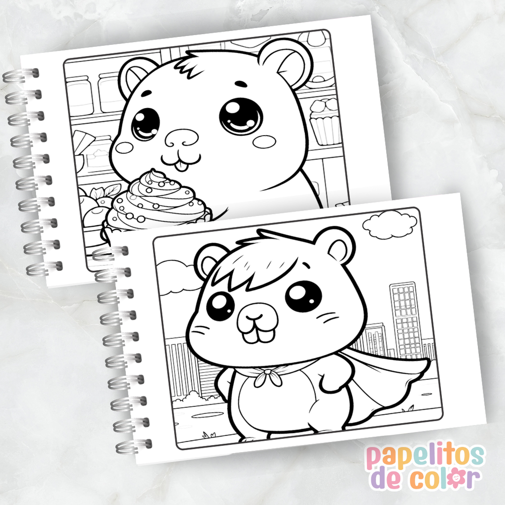 🦫 Libro para Pintar Capibaras Vol. 3 🎨✨