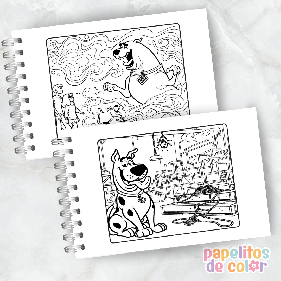 🎨 Libro para Pintar de Scooby-Doo 👻🐾