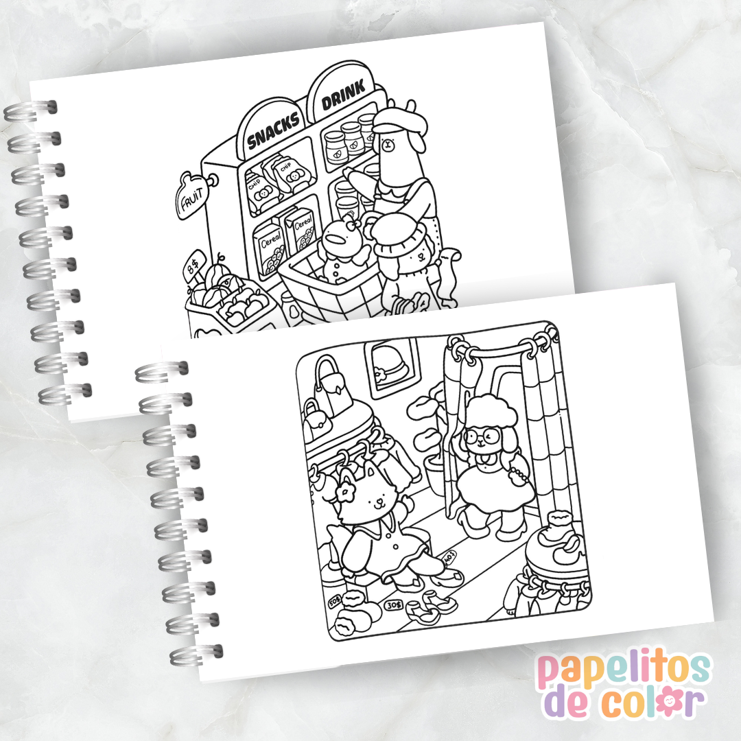 🐻☁️ Libro para Pintar Cozy Buddies ✨🎨