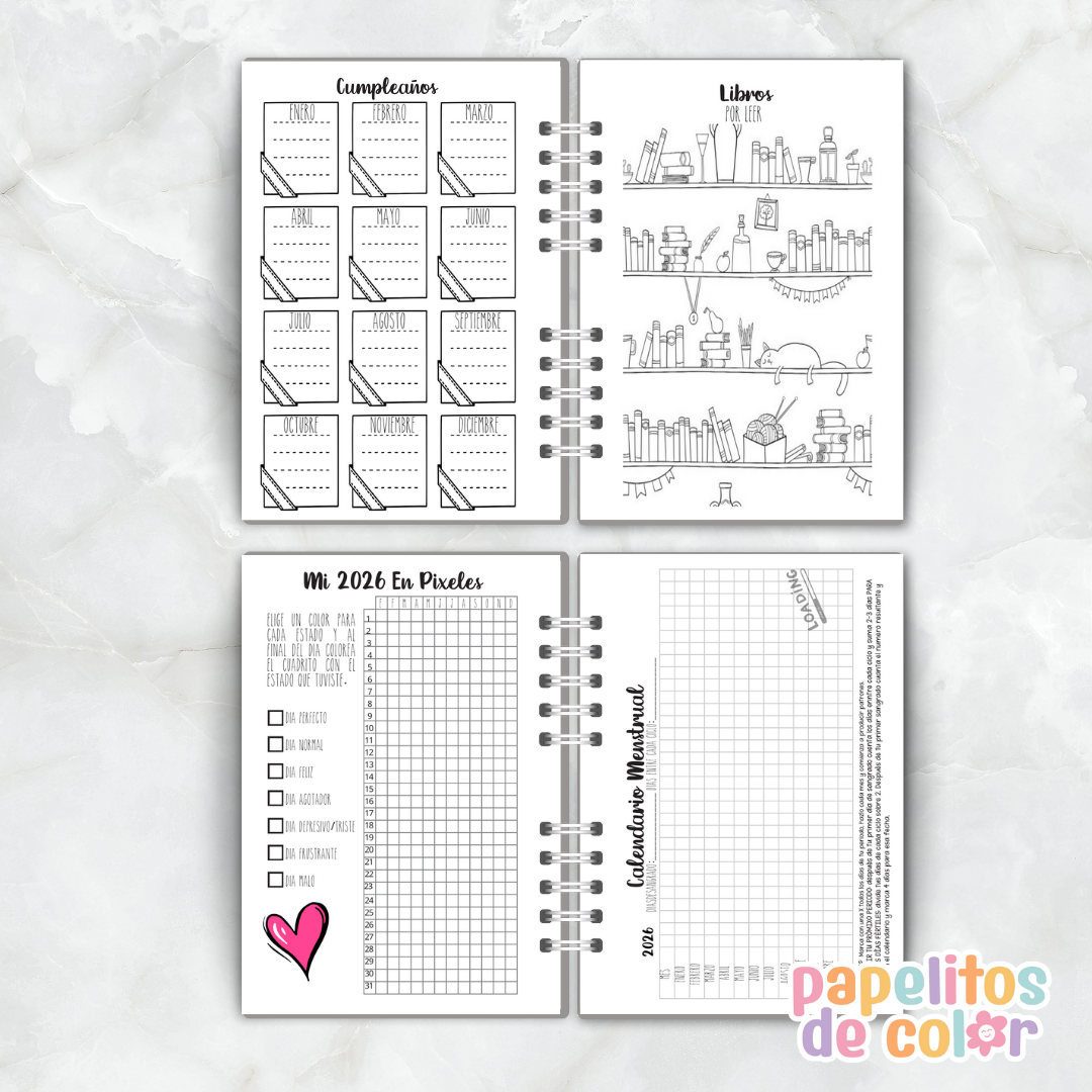 Agenda Semanal Antifaz 2026 🎭✨