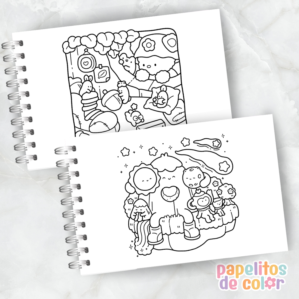 🌙✨ Cuaderno para pintar dreamy friends ✨💖
