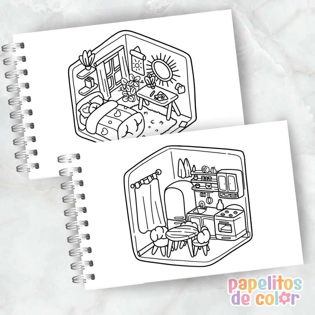 🏡 Cuaderno para Pintar Cozy Corners 2✨