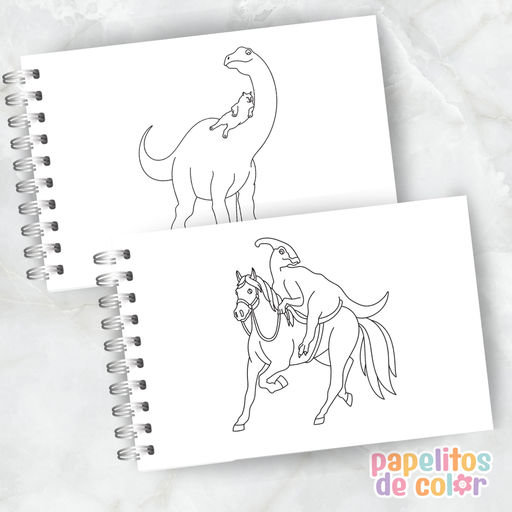 🦕💚 Libro para Pintar Dino Hugs  ✨